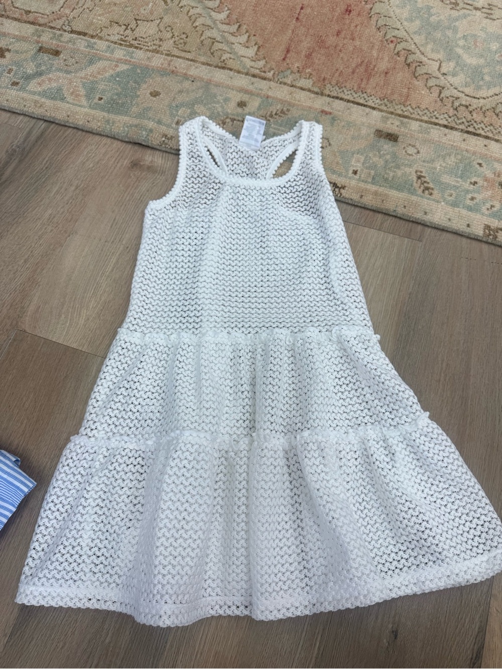 Shade Critters Girls White Crochet Cover up Dress